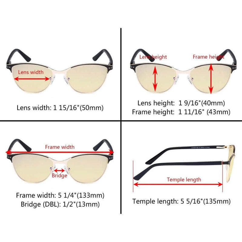 eyekeeper.com Cat-eye Blue Light Blocking Eyeglasses LX19009-BB60 Eyeglasses