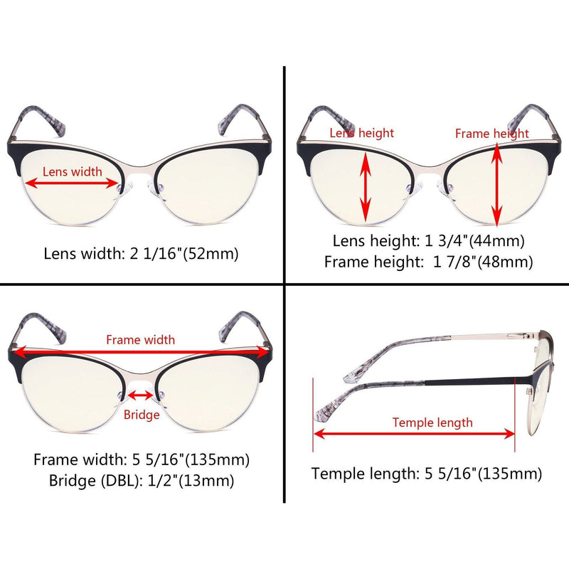eyekeeper.com Fashionable Blue Light Filter Eyeglasses LX19040-BB40 Eyeglasses