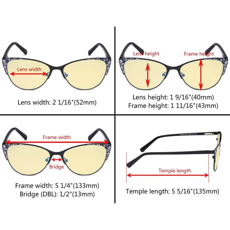 eyekeeper.com Cat-eye Blue Light Blocking Eyeglasses LX19044-BB60 Eyeglasses