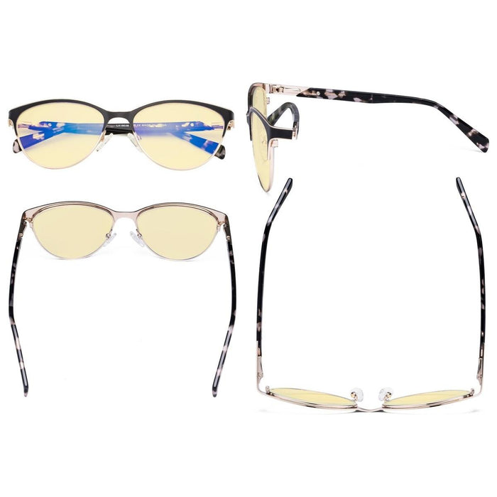 Eyekeeper - Cat-Eye Blue Light Blocking Eyeglasses Lx19038-Bb60