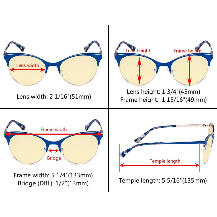 Eyekeeper.Com - Full-Rim Blue Light Blocking Eyeglasses Lx19042-Bb60