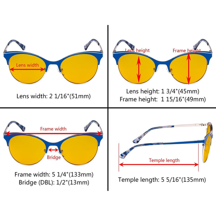 Eyekeeper.Com - Full-Rim Blue Light Blocking Eyeglasses Lx19042-Bb90