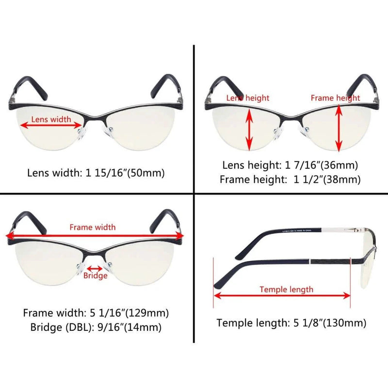 eyekeeper.com Cat-eye Blue Light Filter Eyeglasses LX19013-BB40 Eyeglasses