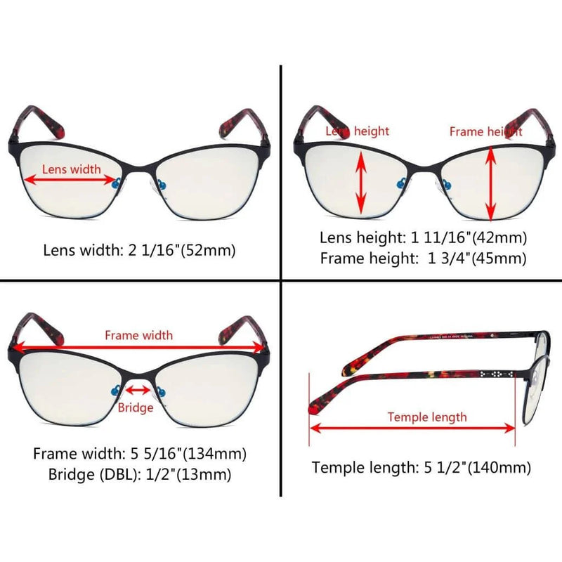 eyekeeper.com Cat-eye Blue Light Filter Eyeglasses LX19023-BB40 Eyeglasses