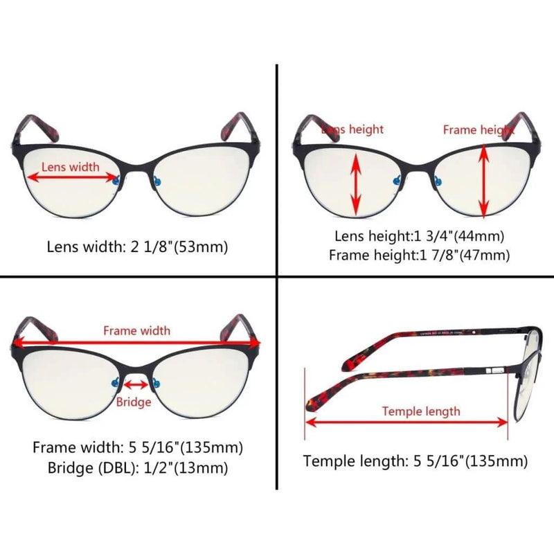 eyekeeper.com Cat-eye Blue Light Filter Eyeglasses LX19024-BB40 Eyeglasses