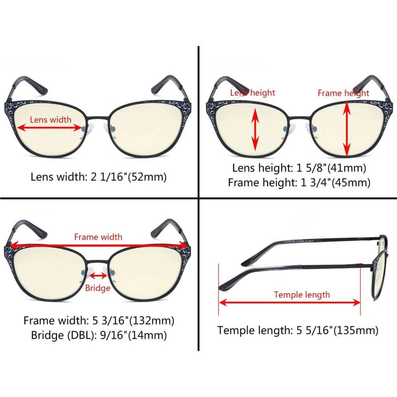 eyekeeper.com Cat-eye Blue Light Filter Eyeglasses LX19045-BB40 Eyeglasses
