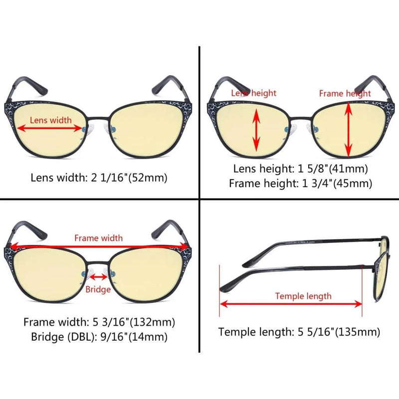 eyekeeper.com Cat-eye Blue Light Filter Glasses LX19045-BB60 Eyeglasses