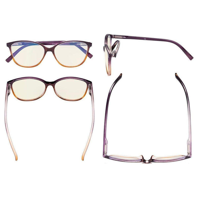eyekeeper.com Two-tone Stylish Blue Light Filter Readers UVRFH2 Eyeglasses