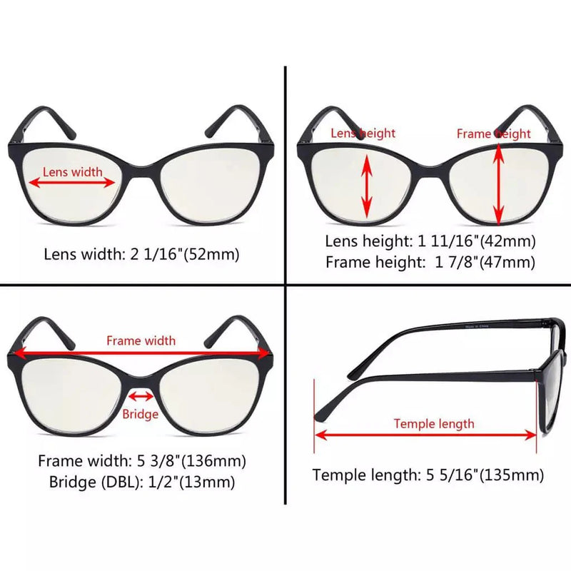 eyekeeper.com Cat-eye Blue Light Filter Reading Glasses UVFH1570 Eyeglasses