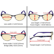 eyekeeper.com Metal Frame Cat-eye Blue Light Blocking Eyeglasses TM17004 Eyeglasses