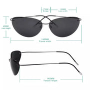eyekeeper.com Cat-eye Rimless Titanium Frame Polarized Sunglasses S1506 Sunglasses