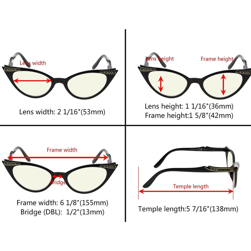 eyekeeper.com Cat-eye Blue Light Filter Reading Glasses CG914 Eyeglasses