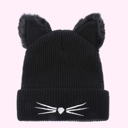 Medusa's Makeup Cat Ears Knit Beanie