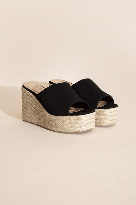 Platform Wedge Slide Heels