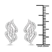 Bids.com 0.68 Carat Genuine White Diamond 14K White Gold Earrings (G-H Color, SI1-SI2 Clarity) Earrings