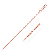 Bids.com 14k Rose Gold Diamond Cut Round Wheat Chain 1.1mm Necklaces