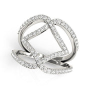 Bids.com 14k White Gold Entwined Design Diamond Dual Band Ring (3/4 cttw) Rings