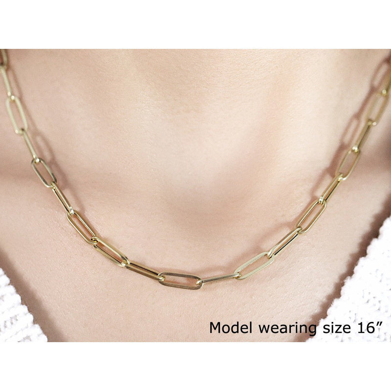 Bids.com 14K Yellow Gold Bold Paperclip Chain (4.2 mm) Necklaces