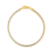 Bids.com Round Pave Franco Chain Bracelet in 14k Yellow Gold  (3.15 mm) Bracelets