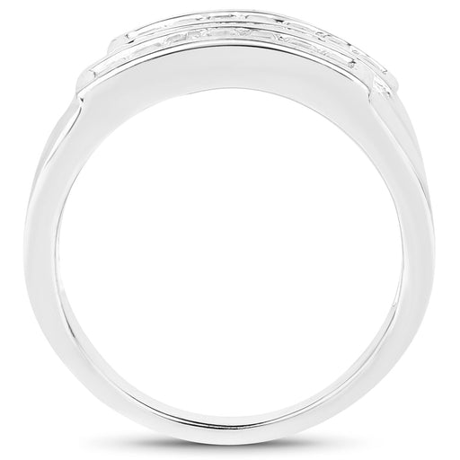 Bids.com 0.70 Carat Genuine White Sapphire .925 Sterling Silver Ring Rings