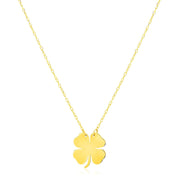 Bids.com 14K Yellow Gold Four Leaf Clover Necklace Necklaces
