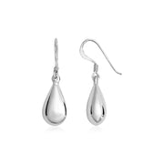 Bids.com Sterling Silver Polished Puffed Teardrop Dangle Earrings Earrings