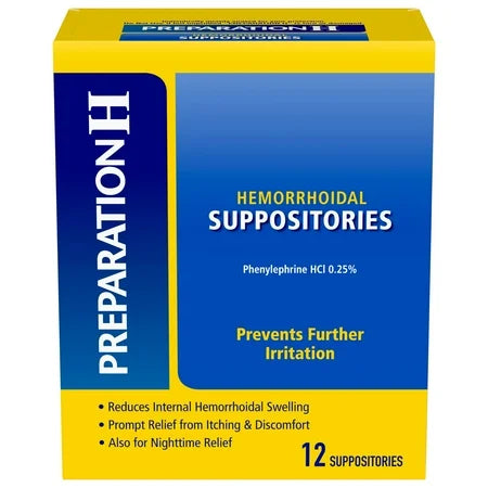 Preparation H Preparation H Hemorrhoid Suppositories - 12 Count Health Care