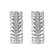 Bids.com 14K White Gold 1/4 Cttw Lab Grown Diamond Leafy Wreath Hoop Earrings (F-G Color, VS1-VS2 Clarity) Earrings