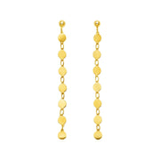 Bids.com 14k Yellow Gold Post Dangle Earrings with Polished Circles Earrings
