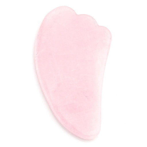 ZAQ Skin & Body Rose Quartz Gua Sha Fin Shaped Tool, Body Facial Massage Scraping