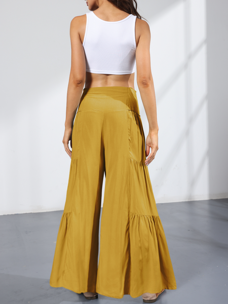 Wide Leg A Line Tie Waist Pants HE8WKV4UYK