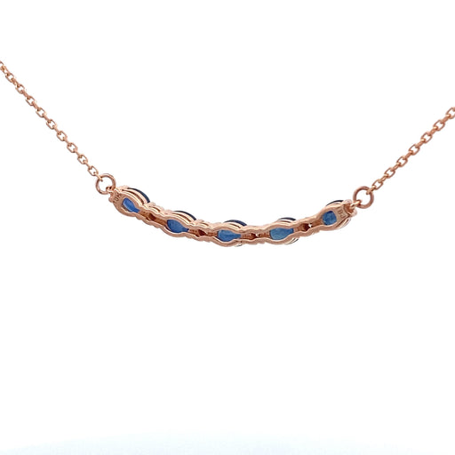 Bids.com .73ct Sapphire Diamond Fashion Pendants 10KT Rose Gold Pendants