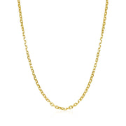 Bids.com 14k Yellow Gold Diamond Cut Cable Link Chain 1.8mm Necklaces