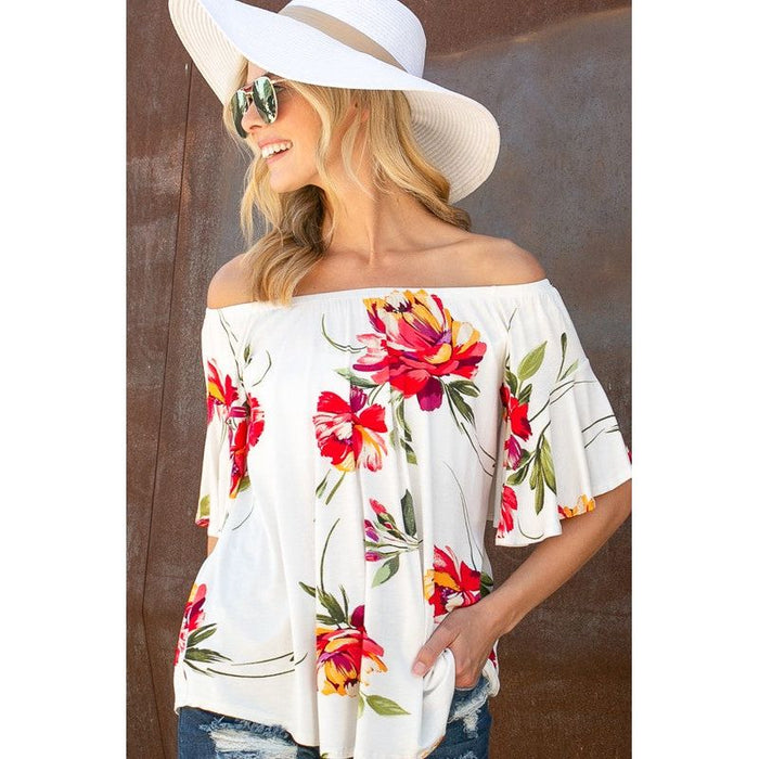 FLORAL OFF SHOULDER TOP