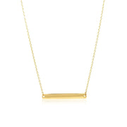 Bids.com 14k Yellow Gold Smooth Flat Horizontal Bar Style Necklace Necklaces