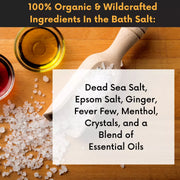 COLEHERBALS LLC 28 - Dr. Cole's Organic Cough Cold Congestion Bath Salts Herbal Antique White