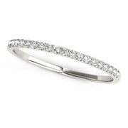 Bids.com 14k White Gold Pave Setting Diamond Wedding Ring (1/8 cttw) Rings