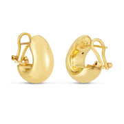 Bids.com 14k Yellow Gold Small Omega C Hoops Earrings