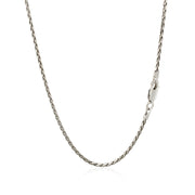 Bids.com Sterling Silver Rhodium Plated Wheat Chain 1.5mm Necklaces