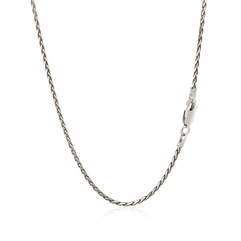 Bids.com Sterling Silver Rhodium Plated Wheat Chain 1.5mm Necklaces