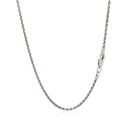 Bids.com Sterling Silver Rhodium Plated Wheat Chain 1.5mm Necklaces