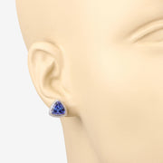 Bids.com 4.24 Carat Genuine Tanzanite 14K White Gold Earrings Earrings
