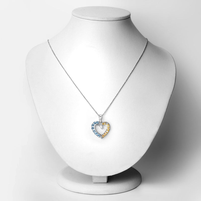 Bids.com 0.84 Carat Genuine Swiss Blue Topaz .925 Sterling Silver Pendant Pendants