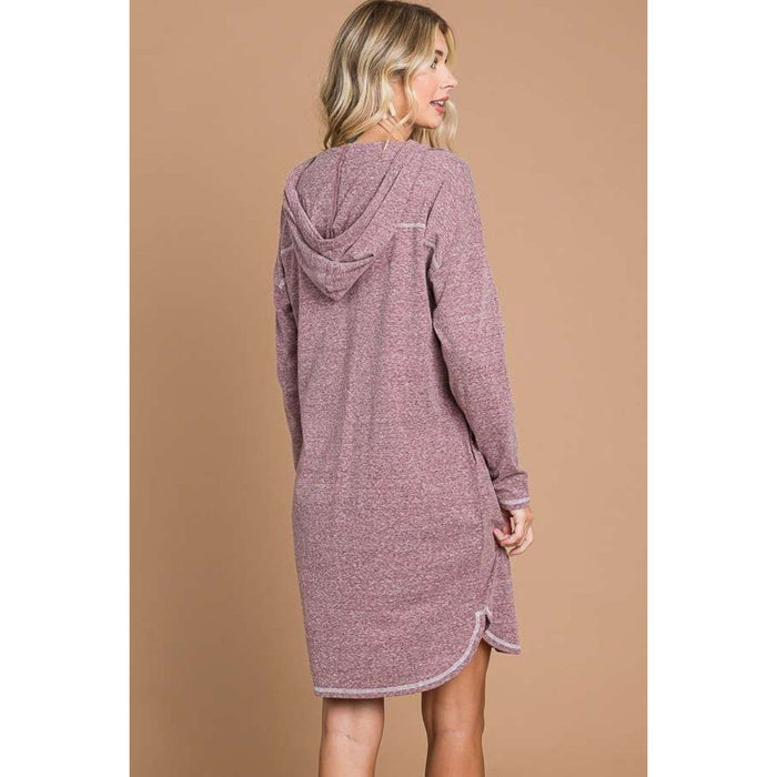 Culture Code Hooded Long Sleeve Sweater Dress