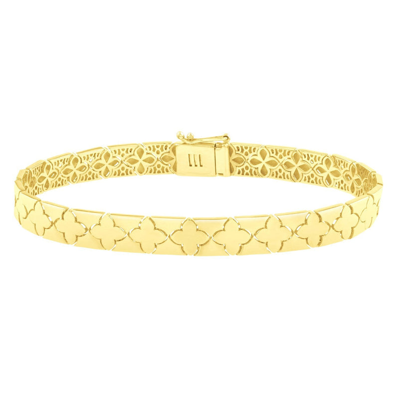 Bids.com 14k Yellow Gold 7 inch Clover Bracelet (6.50 mm) Bracelets