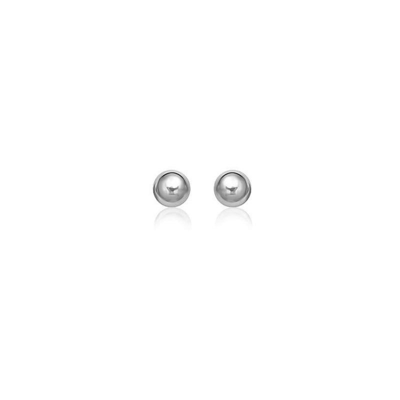 Bids.com 14k White Gold Classic Round Stud Earrings (6.0 mm) Earrings