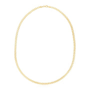 Bids.com 14k Yellow Gold High Polish The Textured Fancy Chain Necklace (4mm) Necklaces