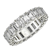 Bids.com Emerald Cut Lab Grown Diamond Eternity Ring in 14k White Gold (4 cttw FG/VS2) Rings