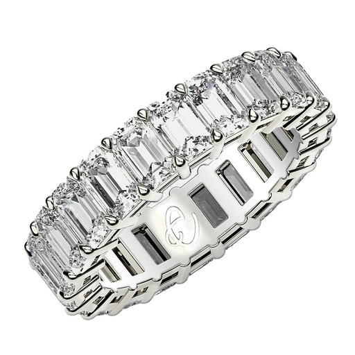 Bids.com Emerald Cut Lab Grown Diamond Eternity Ring in 14k White Gold (4 cttw FG/VS2) Rings