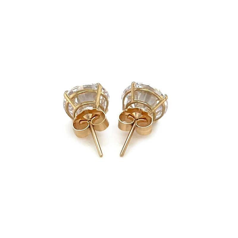 Bids.com 14k Yellow Gold 8.0mm Round CZ Stud Earrings Earrings